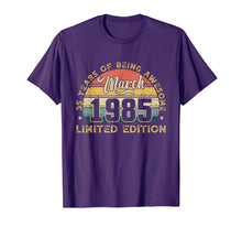 Load image into Gallery viewer, Vintage March 1985 Outfit 35th Birthday Gift 35 Years Old T-Shirt-375113
