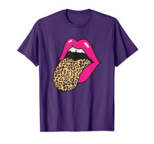 Load image into Gallery viewer, Hot Pink Lips Leopard Tongue Trendy Cheetah Animal Print TShirt393349