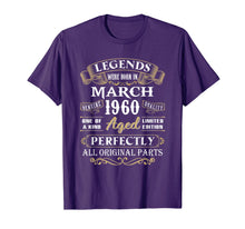 Load image into Gallery viewer, Legends Were Born In March 1960 60th Birthday Gifts T-Shirt-340903