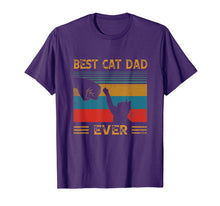 Load image into Gallery viewer, Mens Vintage Best Cat Dad Ever Bump Cat Lover Gifts T-Shirt-181039