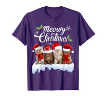 Load image into Gallery viewer, Meowy Christmas Tee Kitten Cat Kitty Xmas Cute Gift T-Shirt