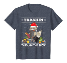Load image into Gallery viewer, Trashin Through The Snow Raccoon Santa Claus Trash Panda T-Shirt