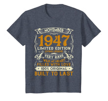 Load image into Gallery viewer, November 1947 Shirt 72 Years Old 72nd Birthday Gifts T-Shirt