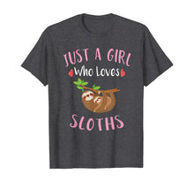 Load image into Gallery viewer, Funny shirts V-neck Tank top Hoodie sweatshirt usa uk au ca gifts for Cute Sloth Graphic T-Shirt Gift Just a Girl Who Loves Sloths T-Shirt 51542