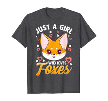 Load image into Gallery viewer, Funny shirts V-neck Tank top Hoodie sweatshirt usa uk au ca gifts for Just A Girl Who Loves Foxes Kids Girls Cute Fox Gift Mom T-Shirt 1085790