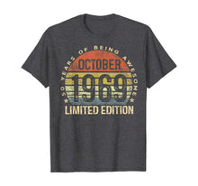 Load image into Gallery viewer, Born October 1969 Limited Edition Bday Gifts 50th Birthday T-Shirt 103186