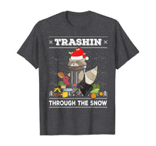 Load image into Gallery viewer, Trashin Through The Snow Raccoon Santa Claus Trash Panda T-Shirt