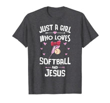 Load image into Gallery viewer, Softball And Jesus Gifts for Girls Women T-Shirt-3154895