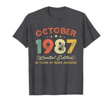 Load image into Gallery viewer, October 1987 32 Years Old Vintage 32nd Birthday Gifts T-Shirt