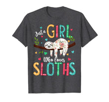 Load image into Gallery viewer, Funny shirts V-neck Tank top Hoodie sweatshirt usa uk au ca gifts for Just a Girl Who Loves Sloths Funny Sloths Lover Gifts T-Shirt 44941