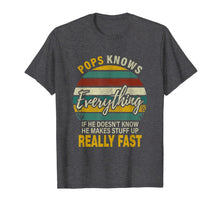 Load image into Gallery viewer, Mens Mens Pops Know Everything Grandpa Christmas Gifts T-Shirt-1685560