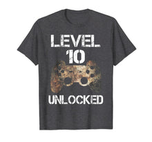 Load image into Gallery viewer, Level 10 Unlocked Boys 10th Birthday 10 Year Old Gamer Gift T-Shirt 462617
