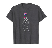 Load image into Gallery viewer, Funny shirts V-neck Tank top Hoodie sweatshirt usa uk au ca gifts for Korean Heart Bisexual Shirt Finger Heart Kpop Merchandise 790622