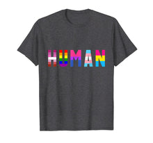 Load image into Gallery viewer, HUMAN Flag LGBT Gay Pride Month Transgender T Shirt Support 32516