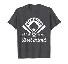 Load image into Gallery viewer, Funny shirts V-neck Tank top Hoodie sweatshirt usa uk au ca gifts for Diamonds Are A Girl's Best Friend Shirt Baseball Softball 1570814