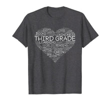 Load image into Gallery viewer, Funny shirts V-neck Tank top Hoodie sweatshirt usa uk au ca gifts for Third Grade Word Heart T-Shirt 3rd Grade Student & Teacher 241038