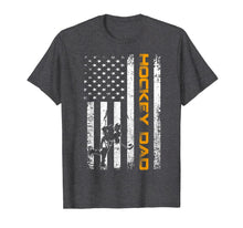 Load image into Gallery viewer, Vintage USA Ice Hockey Dad American Flag Fathers Day Gift T-Shirt 104587