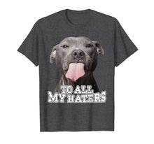 Load image into Gallery viewer, To All My Haters Pitbull Dog T-shirt