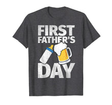 Load image into Gallery viewer, Mens First Father's Day Gifts T-Shirt Beer Baby Bottle Dad Daddy