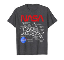 Load image into Gallery viewer, Funny shirts V-neck Tank top Hoodie sweatshirt usa uk au ca gifts for NASA Space Shuttle Schematic Layout Graphic T-Shirt 634002