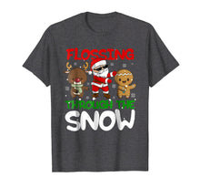 Load image into Gallery viewer, Funny shirts V-neck Tank top Hoodie sweatshirt usa uk au ca gifts for Flossing Through The Snow T Shirt Santa Reindeer Gingerbread 1726123