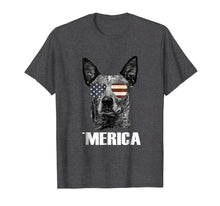 Load image into Gallery viewer, Funny shirts V-neck Tank top Hoodie sweatshirt usa uk au ca gifts for Merica Australian Cattle Dog Tshirt with USA flag sunglasses 445167