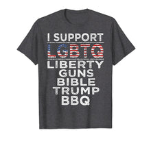 Load image into Gallery viewer, Funny shirts V-neck Tank top Hoodie sweatshirt usa uk au ca gifts for Mens I Support LGBTQ Liberty Guns Bible Trump BBQ T-shirt Flag 1251688