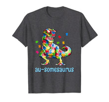 Load image into Gallery viewer, Funny shirts V-neck Tank top Hoodie sweatshirt usa uk au ca gifts for Dinosaur Autism Awareness T-Rex Shirt Gifts Au-some Puzzle 1088310