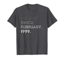 Load image into Gallery viewer, Legend February 1999 21 Years Old 21st Birthday Gifts T-Shirt-1206262