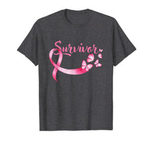 Load image into Gallery viewer, Breast Cancer Awareness Pink Butterflies Ribbon Survivor TShirt776736