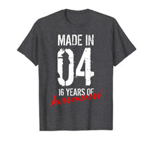 Load image into Gallery viewer, 16th Birthday Gift 16 Years Of Awesomeness Born 2004 T-Shirt-950719