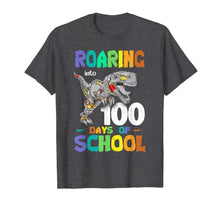Load image into Gallery viewer, Dinosaur T-Rex Roaring Into 100 Days Of School Shirt-749711