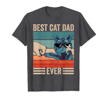 Load image into Gallery viewer, Vintage Best Cat Dad Ever Bump Fist father's day Gifts T-Shirt-339323