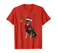Load image into Gallery viewer, Funny shirts V-neck Tank top Hoodie sweatshirt usa uk au ca gifts for Santa Rottweiler reindeer Light Christmas gifts T-Shirt 389659