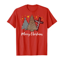 Load image into Gallery viewer, Funny shirts V-neck Tank top Hoodie sweatshirt usa uk au ca gifts for Plaid Xmas Tree Christian Cross Jesus Merry Christmas T-Shirt 794336