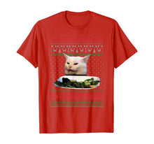 Load image into Gallery viewer, Funny shirts V-neck Tank top Hoodie sweatshirt usa uk au ca gifts for Woman Yelling at a Cat Ugly Christmas Sweater Meme Design T-Shirt 266392
