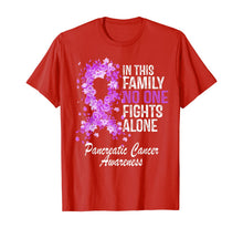 Load image into Gallery viewer, Pancreatic Cancer Family No One Fights Alone Awareness Gift T-Shirt