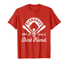 Load image into Gallery viewer, Funny shirts V-neck Tank top Hoodie sweatshirt usa uk au ca gifts for Diamonds Are A Girl's Best Friend Shirt Baseball Softball 1570814