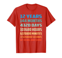 Load image into Gallery viewer, 12th Birthday Gift T Shirt 12 Years Old Being Awesome Shirt