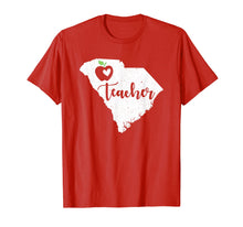 Load image into Gallery viewer, South Carolina Teacher Protest Red For Ed T Shirt