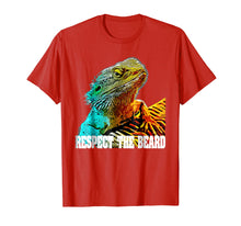 Load image into Gallery viewer, Respect The Beard T shirt Funny Bearded Dragon T-shirt