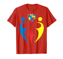 Load image into Gallery viewer, Autism Awarness Family Trio Heart Puzzle Gift Design T-Shirt-1734735