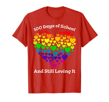 Load image into Gallery viewer, Funny 100th Day Of School Shirt Teacher Heart Valentine Day T-Shirt-2232335