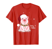 Load image into Gallery viewer, Funny shirts V-neck Tank top Hoodie sweatshirt usa uk au ca gifts for Cute Pig Santa Hat Merry Christmas Pig Lover Gifts T-Shirt 517195