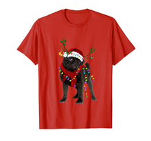 Load image into Gallery viewer, Santa Pug reindeer Light Christmas gifts T-Shirt-1259960