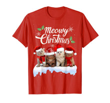 Load image into Gallery viewer, Meowy Christmas Tee Kitten Cat Kitty Xmas Cute Gift T-Shirt