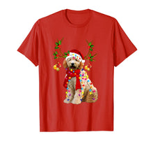 Load image into Gallery viewer, Santa Golden doodle reindeer Light Christmas gifts T-Shirt-2084445