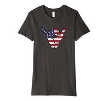 Load image into Gallery viewer, Shaka Hang Loose American Flag Premium T-Shirt 788613