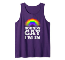 Load image into Gallery viewer, Funny Gay Shirts For Men Pride Rainbow Sounds Gay Im In Tank Top 33955