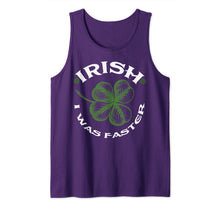 Load image into Gallery viewer, Irish I Was Faster Tee Running St.Patrick's Day Shamrock Tank Top-438723